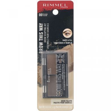 Набір для моделювання брів Brow This Way, 001 палітра для блондинок, Rimmel London, 1 шт