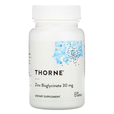 Цинк Бисглицинат Thorne Research (Zinc Bisglycinate) 30 мг 60 капсул купить в Киеве и Украине