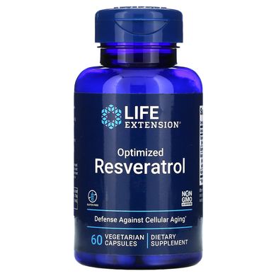 Оптимізований ресвератрол, Optimized Resveratrol, Life Extension, 60 вегетаріанських капсул