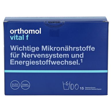 Orthomol Vital F, Ортомол Вітал Ф, 15 днів (порошок / капсули / таблетки)
