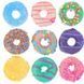 Doughnut-shaped bath bombs based on fruit and plant components