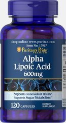 Альфа-ліпоєва кислота, Alpha Lipoic Acid, Puritan's Pride, 600 мг, 120 капсул