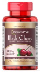 Черная вишня, Black Cherry, Puritan's Pride, 1000 мг, 200 капсул купить в Киеве и Украине