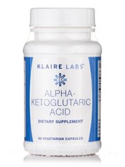 Альфа-кетоглутаровая кислота Klaire Labs (Alpha-Ketoglutaric Acid) 300 мг 60 вегетарианских капсул купить в Киеве и Украине