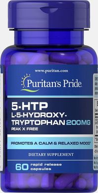 Гідрокситриптофан Puritan's Pride (5-НТР) 200 мг 60 капсул