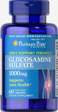 Глюкозамина сульфат, Glucosamine Sulfate, Puritan's Pride, 1000 мг, 60 капсул