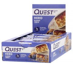 Протеїнові батончики Blueberry Cobbler-, Quest Nutrition, 10 батончиків по 2,12 унції (60 г) кожен