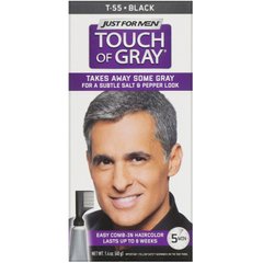 Чоловіча фарба для волосся з гребінцем Touch of Gray, відтінок чорний T-55, Just for Men, 40 г