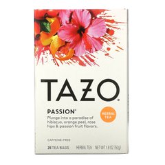 Трав'яний чай без кофеїну «Вибух почуттів», Tazo Teas, 20 фільтр-пакетиків, 1,8 унції (52 г)
