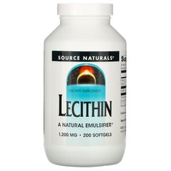 Лецитин соевый Source Naturals (Lecithin) 1200 мг 200 капсул купить в Киеве и Украине