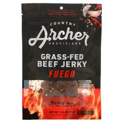 Вяленое мясо говядины Country Archer Jerky (Grass Fed Fuego) 71 г купить в Киеве и Украине