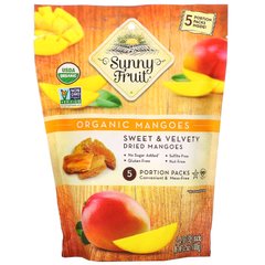 Sunny Fruit, Органічні манго, 5 порційних пакетиків, по 0,7 унції (20 г) кожна