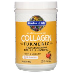 Коллагенова куркума Garden of Life (Collagen turmeric) 220 г зі смаком яблучної кориці