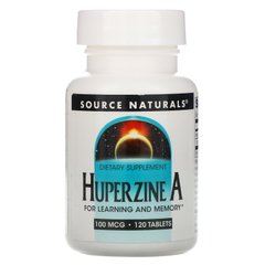 Гіперзин А, Huperzine A, Source Naturals, 100 мкг, 120 таблеток