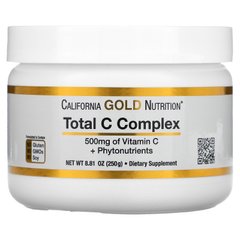 Комплекс з вітаміном C та фітонутрієнтами California Gold Nutrition (Total C Complex Vitamin C + Phytonutrients) 500 мг 250 г