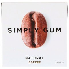 Жувальна гумка, Натуральну каву, Simply Gum, 15 штук
