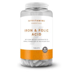 Залізо і фолієва кислота Myprotein (Iron Folic Acid) 90 таблеток