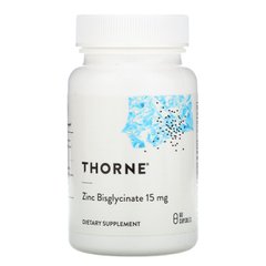 Цинк Бісгліцинат Thorne Research (Zinc Bisglycinate) 15 мг 60 капсул