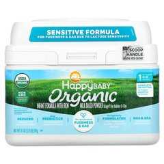 Happy Family Organics, Organics Happy Baby, детская смесь с железом, этап 2, 0-12 месяцев, 21 унция (595 г) купить в Киеве и Украине