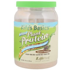 Рослинний білок органік зі смаком натурального шоколаду LifeTime Vitamins (Plant Protein) 556 г