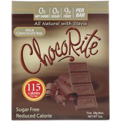 Молочний шоколадний батончик HealthSmart Foods, Inc. (Chocolate) 5 батончиків по 28 г