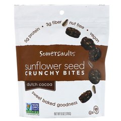 Crunchy Bites, соняшникове насіння, голландське какао, Somersaults, 6 унцій (170 г)