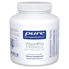 Вітаміни для зору з ЕПК/ДГК/ГЛК Pure Encapsulations (VisionPro EPA/DHA/GLA) 180 капсул