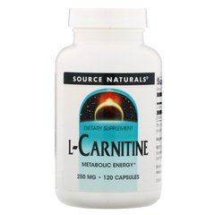 L-карнитин Source Naturals (L-Carnitine) 250 мг 120 капсул купить в Киеве и Украине