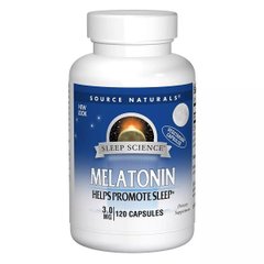 Мелатонін Source Naturals (Melatonin Sleep Science) 3 мг 120 гелевих капсул