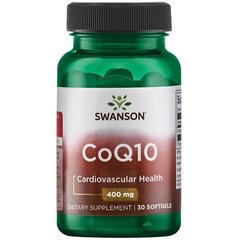 Коензим Q10, CoQ10 400 мг, Swanson, 400 мг, 30 капсул