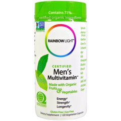 Сертифіковані мультивітаміни для чоловіків Rainbow Light (Certified Men's Multivitamin) 120 капсул