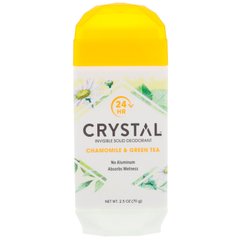 Невидимий твердий дезодорант, ромашка і зелений чай, Crystal Body Deodorant, 70 г