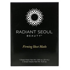 Зміцнююча листова маска, Firming Sheet Mask, Radiant Seoul, 5 листових масок, 0,85 унції (25 мл) кожна