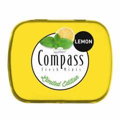 Льодяники лимон без цукру Compass Lemon 14 г