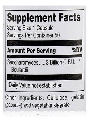 Сахароміцети Буларді Douglas Laboratories (S.B.C. Saccharomyces Boulardii) 50 капсул