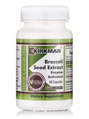 Екстракт насіння брокколі, активований фермент, Broccoli Seed Extract Enzyme Activated, Kirkman labs, 60 капсул