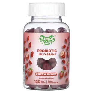 Human Beanz, пробіотичні желейні боби, Strawberry Blast, 120 шт