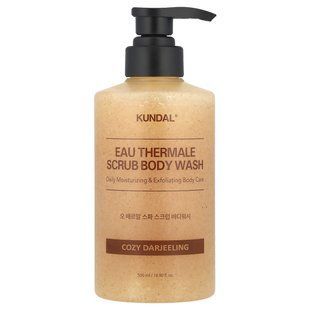 Kundal, EAU Thermale Scrub Body Wash, Cozy Darjeeling, 16.9 fl oz (500 ml) купить в Киеве и Украине
