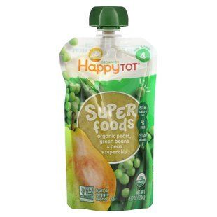 Детское питание из фасоли, груши, гороха, Happy Baby, Happytot, Nurture Inc., 120 г купить в Киеве и Украине