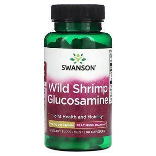 Глюкозамин диких креветок, Wild Shrimp Glucosamine, Swanson, 500 мг, 90 капсул купить в Киеве и Украине