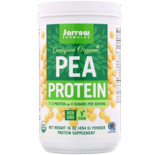 Сертифицированный органический гороховый протеин, Organic Pea Vegan Protein, Jarrow Formulas, 16 унц. (454 г) купить в Киеве и Украине