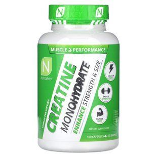 Nutrakey, Creatine Monohydrate, 1,500 mg, 100 Capsules (750 mg per Capsule) купить в Киеве и Украине