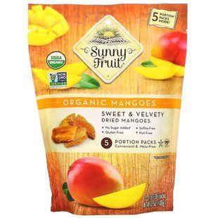 Sunny Fruit, Organic Mangoes, 5 portion packs, 0.7 oz (20 g) each