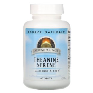 Теанин Серен, Theanine Serene W/ Relora, Source Naturals, 60 таблеток купить в Киеве и Украине