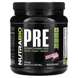NutraBio, Pre-Workout Performance Igniter, Dragonfruit Candy, 1.29 lb (586 g)