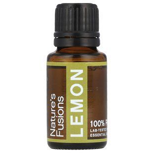 Nature's Fusions, на 100 % чиста ефірна олія лимона, 15 мл