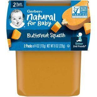 Мускатная тыква, Butternut Squash, Gerber, 2 упаковки по 113 г (4 унции) каждая купить в Киеве и Украине