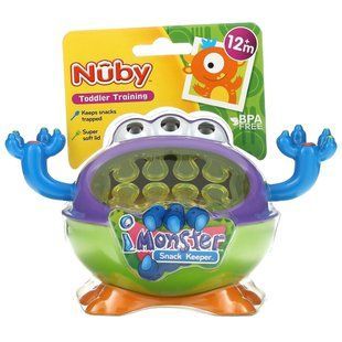 Nuby, Snack Keeper, for children from 12 months, iMonster, 1 pc.