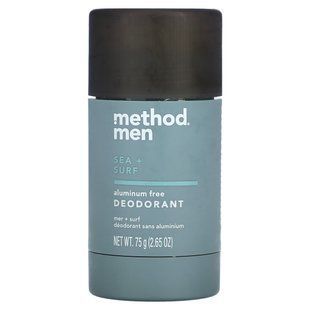 Method, дезодорант без алюмінію для чоловіків, Sea & Surf, 75 г (2,65 унції)