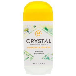 Invisible solid deodorant, chamomile and green tea, Crystal Body Deodorant, 70 g.